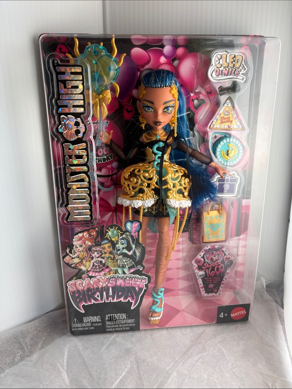 NIB Monster High Scary Sweet Birthday Cleo De Nile Doll